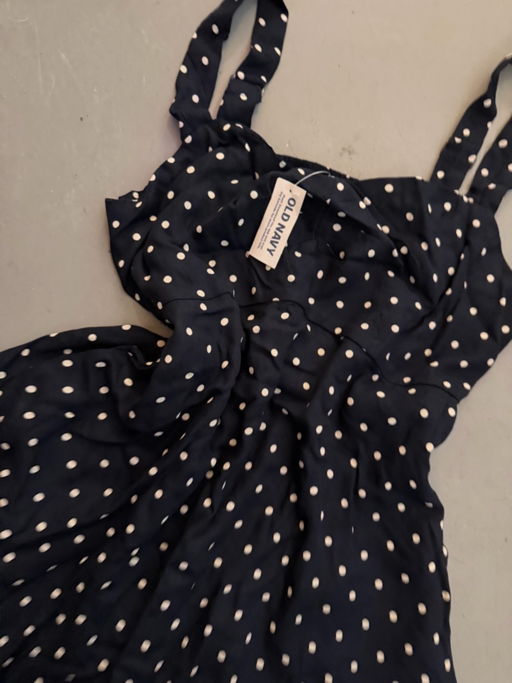 Old Navy Navy Polka Dot Sundress NEW NWT small navy blue dress